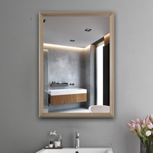 Load image into Gallery viewer, RADIANCE goods Golden Oak Finish Framed Wall Mirror 28"