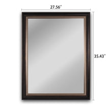 Load image into Gallery viewer, RADIANCE goods Black Walnut Finish Framed Wall Mirror 35"