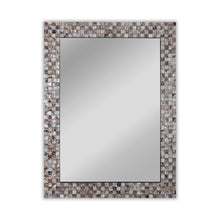 Load image into Gallery viewer, 8M103-BS32VRT RADIANCE goods Vertical/Horizontal Seashell Rectangle Framed Wall Mirror 32"