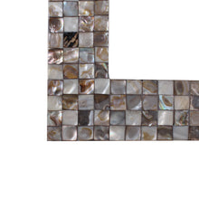 Load image into Gallery viewer, 8M103-BS32VRT RADIANCE goods Vertical/Horizontal Seashell Rectangle Framed Wall Mirror 32"