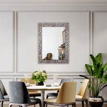 Load image into Gallery viewer, 8M103-BS32VRT RADIANCE goods Vertical/Horizontal Seashell Rectangle Framed Wall Mirror 32"