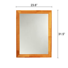 Load image into Gallery viewer, RADIANCE goods Maple Finish Rectangular Framed Wall Mirror 32"