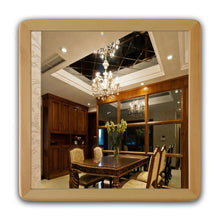 Load image into Gallery viewer, RADIANCE goods Maple Finish Square Framed Wall Mirror 21"