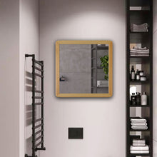 Load image into Gallery viewer, RADIANCE goods Maple Finish Square Framed Wall Mirror 21"