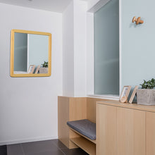 Load image into Gallery viewer, RADIANCE goods Maple Finish Square Framed Wall Mirror 21"