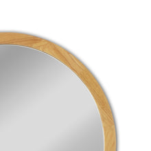 Load image into Gallery viewer, RADIANCE goods Maple Finish Round Framed Wall Mirror 24"