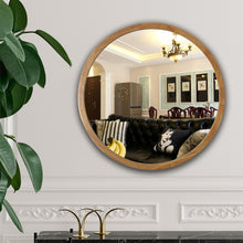 Load image into Gallery viewer, RADIANCE goods Maple Finish Framed Wall Mirror 32"