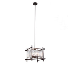 Load image into Gallery viewer, RADIANCE goods Contemporary 4 Lights Rubbed Bronze Ceiling Pendant 15" Wide