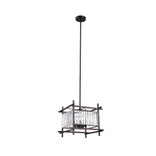 Load image into Gallery viewer, RADIANCE goods Contemporary 4 Lights Rubbed Bronze Ceiling Pendant 15" Wide