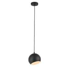 Load image into Gallery viewer, RADIANCE goods Contemporary 1 Light Matt Black/White Ceiling Pendant 8" Wide