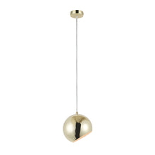 Load image into Gallery viewer, RADIANCE goods Contemporary 1 Light Plated Gold Ceiling Pendant 8" Wide