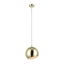 Load image into Gallery viewer, RADIANCE goods Contemporary 1 Light Plated Gold Ceiling Pendant 8" Wide
