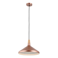 Load image into Gallery viewer, RADIANCE goods Contemporary 1 Light Matt Rose Gold Ceiling Pendant 15" Wide