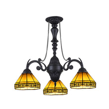 Load image into Gallery viewer, RADIANCE goods Tiffany-Style 3 Light Chandelier 20.5" Wide