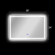 Load image into Gallery viewer, RADIANCE goods BackLit Rectangular TouchScreen LED Mirror 3000-6000K 36"