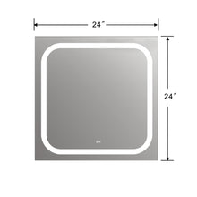 Load image into Gallery viewer, RADIANCE goods Embedded LED Mirror 6000K Daylight White 24"