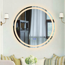 Load image into Gallery viewer, RADIANCE goods BackLit Round TouchScreen LED Mirror 3000-6000K 28"