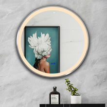 Load image into Gallery viewer, RADIANCE goods Embedded Round TouchScreen LED Mirror 3000-6000K 24"