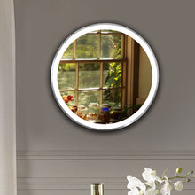 Load image into Gallery viewer, RADIANCE goods Embedded Round TouchScreen LED Mirror 3000-6000K 24"