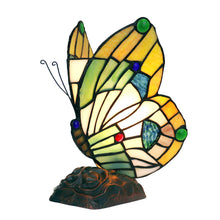 Load image into Gallery viewer, RADIANCE goods Tiffany-Style 1 Light Butterfly Accent Table Lamp 10" Tall
