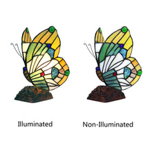 Load image into Gallery viewer, RADIANCE goods Tiffany-Style 1 Light Butterfly Accent Table Lamp 10" Tall