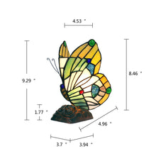 Load image into Gallery viewer, RADIANCE goods Tiffany-Style 1 Light Butterfly Accent Table Lamp 10" Tall