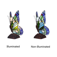 Load image into Gallery viewer, RADIANCE goods Tiffany-Style 1 Light Butterfly Accent Table Lamp 10" Tall