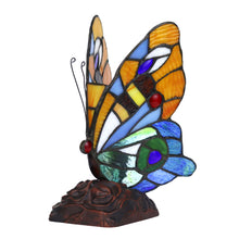 Load image into Gallery viewer, RADIANCE goods Tiffany-Style 1 Light Butterfly Accent Table Lamp 9" Tall