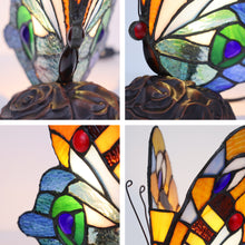 Load image into Gallery viewer, RADIANCE goods Tiffany-Style 1 Light Butterfly Accent Table Lamp 9" Tall
