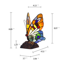 Load image into Gallery viewer, RADIANCE goods Tiffany-Style 1 Light Butterfly Accent Table Lamp 9" Tall