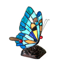 Load image into Gallery viewer, RADIANCE goods Tiffany-Style 1 Light Butterfly Accent Table Lamp 9" Tall