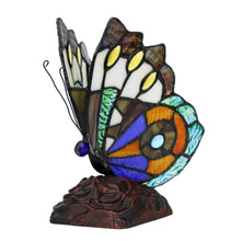 Load image into Gallery viewer, RADIANCE goods Tiffany-Style 1 Light Butterfly Accent Table Lamp 9" Tall
