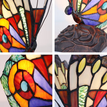 Load image into Gallery viewer, RADIANCE goods Tiffany-Style 1 Light Butterfly Accent Table Lamp 9" Tall