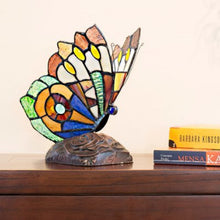 Load image into Gallery viewer, RADIANCE goods Tiffany-Style 1 Light Butterfly Accent Table Lamp 9" Tall