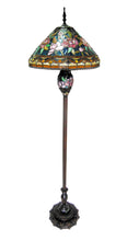 Load image into Gallery viewer, RADIANCE goods Floral 3 Light Roses Double Lit Floor Lamp 18" Shade