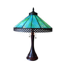 Load image into Gallery viewer, RADIANCE goods Tiffany-Style 2 Light Mission Table Lamp 16" Shade