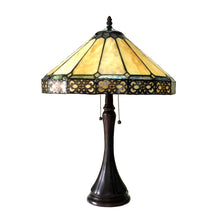 Load image into Gallery viewer, RADIANCE goods Tiffany-Style 2 Light Mission Table Lamp 16" Shade