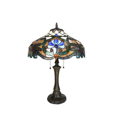 Load image into Gallery viewer, RADIANCE goods Tiffany-Style 2 Light Dragonfly Table Lamp 17" Shade
