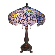 Load image into Gallery viewer, RADIANCE goods Tiffany-Style 2 Light Wisteria Table Lamp 16" Shade