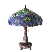 Load image into Gallery viewer, RADIANCE goods Tiffany-Style 2 Light Wisteria Table Lamp 16" Shade