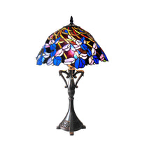 Load image into Gallery viewer, RADIANCE goods Tiffany-Style 2 Light Iris Table Lamp 19" Shade