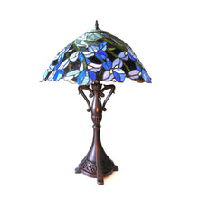 Load image into Gallery viewer, RADIANCE goods Tiffany-Style 2 Light Iris Table Lamp 19" Shade
