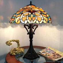 Load image into Gallery viewer, RADIANCE goods Tiffany Style 2 Light Victorian Table Lamp 18" Shade