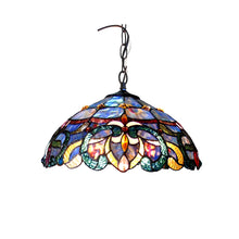 Load image into Gallery viewer, RADIANCE goods Victorian Style 2 Light Inverted Ceiling Pendant 18" Shade