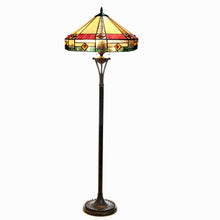 Load image into Gallery viewer, RADIANCE goods Mission 2 Light Floor Lamp 18" Shade