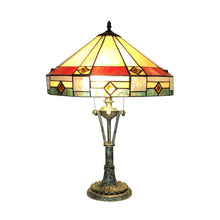 Load image into Gallery viewer, RADIANCE goods Tiffany-Style 2 Light Mission Table Lamp 18" Shade