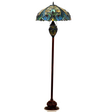 Load image into Gallery viewer, RADIANCE goods Victorian 3 Light Double Lit Floor Lamp 18" Shade