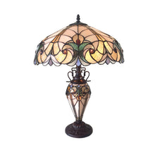 Load image into Gallery viewer, RADIANCE goods Tiffany-Style 3 Light Victorian Double Lit Table Lamp 18" Shade
