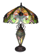 Load image into Gallery viewer, RADIANCE goods Tiffany-Style 3 Light Victorian Double Lit Table Lamp 18" Shade