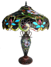 Load image into Gallery viewer, RADIANCE goods Tiffany-Style 3 Light Victorian Double Lit Table Lamp 18" Shade